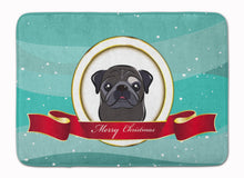Load image into Gallery viewer, Black Pug Merry Christmas Machine Washable Memory Foam Mat BB1573RUG