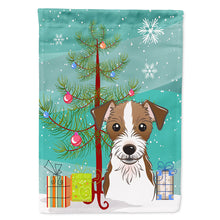Load image into Gallery viewer, Christmas Tree and Jack Russell Terrier Flag Canvas House Size BB1574CHF