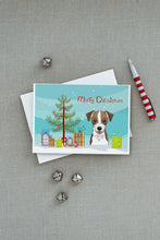 Load image into Gallery viewer, Christmas Tree and Jack Russell Terrier Greeting Cards -  Blank Note Cards – 8-Pack of Artist-Designed Cards with Envelopes