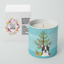 Load image into Gallery viewer, Christmas Tree and Boston Terrier 10 oz Decorative Soy Candle