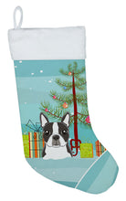 Load image into Gallery viewer, Christmas Tree and Boston Terrier Christmas Stocking BB1575CS