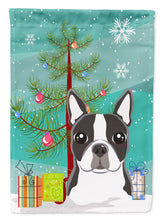 Load image into Gallery viewer, Christmas Tree and Boston Terrier Garden Flag – Decorative Outdoor Yard Flag BB1575GF