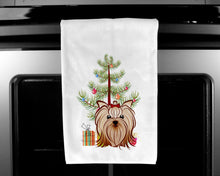 Load image into Gallery viewer, Christmas Tree and Yorkie Yorkishire Terrier Kitchen Towels – Set of 2 - Decorative &amp; Absorbent Cotton | BB1576WTKT