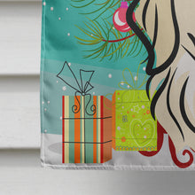 Load image into Gallery viewer, Christmas Tree and Golden Retriever Flag Canvas House Size BB1577CHF