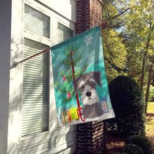 Load image into Gallery viewer, Christmas Tree and Schnauzer Flag Canvas House Size BB1578CHF
