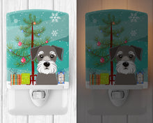 Load image into Gallery viewer, Christmas Tree and Schnauzer Ceramic Night Light BB1578CNL