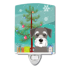 Load image into Gallery viewer, Christmas Tree and Schnauzer Ceramic Night Light BB1578CNL