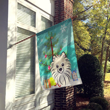 Load image into Gallery viewer, Christmas Tree and Pomeranian Flag Canvas House Size BB1579CHF