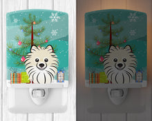 Load image into Gallery viewer, Christmas Tree and Pomeranian Ceramic Night Light BB1579CNL
