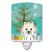 Load image into Gallery viewer, Christmas Tree and Pomeranian Ceramic Night Light BB1579CNL