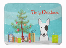 Load image into Gallery viewer, Christmas Tree and Bull Terrier Machine Washable Memory Foam Mat BB1581RUG