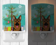 Load image into Gallery viewer, Christmas Tree and German Shepherd Ceramic Night Light BB1583CNL