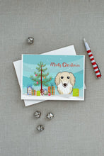 Load image into Gallery viewer, Christmas Tree and Longhair Creme Dachshund Greeting Cards -  Blank Note Cards – 8-Pack of Artist-Designed Cards with Envelopes