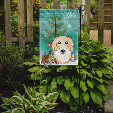 Load image into Gallery viewer, Christmas Tree and Longhair Creme Dachshund Garden Flag – Decorative Outdoor Yard Flag BB1584GF