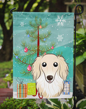 Load image into Gallery viewer, Christmas Tree and Longhair Creme Dachshund Garden Flag – Decorative Outdoor Yard Flag BB1584GF