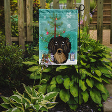 Load image into Gallery viewer, Christmas Tree and Longhair Black and Tan Dachshund Garden Flag – Decorative Outdoor Yard Flag BB1585GF