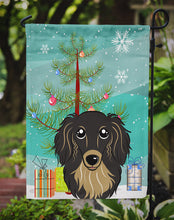 Load image into Gallery viewer, Christmas Tree and Longhair Black and Tan Dachshund Garden Flag – Decorative Outdoor Yard Flag BB1585GF