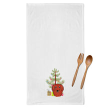 Load image into Gallery viewer, Christmas Tree and Longhair Red Dachshund Kitchen Towels – Set of 2 - Decorative &amp; Absorbent Cotton | BB1586WTKT