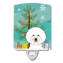 Load image into Gallery viewer, Christmas Tree and Bichon Frise Ceramic Night Light BB1589CNL