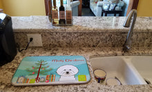 Load image into Gallery viewer, Christmas Tree and Bichon Frise Dish Drying Mat – Absorbent, Artistic Kitchen Essentials BB1589DDM