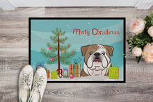 Load image into Gallery viewer, Christmas Tree and English Bulldog  Doormat - 24x36 Decorative Floor Mat – Indoor/Outdoor Rug with Artistic Flair BB1591JMAT