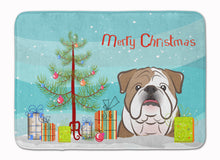 Load image into Gallery viewer, Christmas Tree and English Bulldog  Machine Washable Memory Foam Mat BB1591RUG