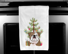 Load image into Gallery viewer, Christmas Tree and English Bulldog  Kitchen Towels – Set of 2 - Decorative &amp; Absorbent Cotton | BB1591WTKT
