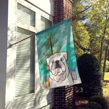 Load image into Gallery viewer, Christmas Tree and White English Bulldog  Flag Canvas House Size BB1592CHF