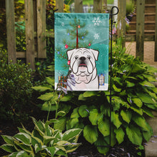 Load image into Gallery viewer, Christmas Tree and White English Bulldog  Garden Flag – Decorative Outdoor Yard Flag BB1592GF
