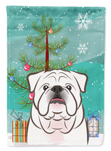Load image into Gallery viewer, Christmas Tree and White English Bulldog  Garden Flag – Decorative Outdoor Yard Flag BB1592GF
