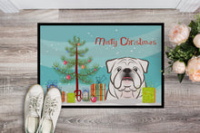 Load image into Gallery viewer, Christmas Tree and White English Bulldog  Doormat - 24x36 Decorative Floor Mat – Indoor/Outdoor Rug with Artistic Flair BB1592JMAT