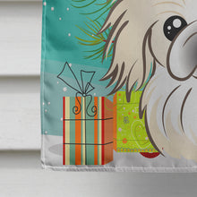 Load image into Gallery viewer, Christmas Tree and Pekingese Flag Canvas House Size BB1593CHF