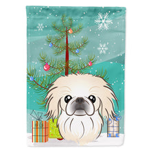 Load image into Gallery viewer, Christmas Tree and Pekingese Flag Canvas House Size BB1593CHF