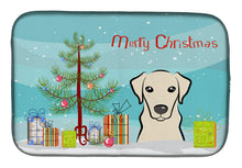 Load image into Gallery viewer, Christmas Tree and Yellow Labrador Dish Drying Mat – Absorbent, Artistic Kitchen Essentials BB1594DDM