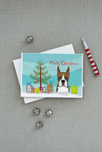 Load image into Gallery viewer, Christmas Tree and Boxer Greeting Cards -  Blank Note Cards – 8-Pack of Artist-Designed Cards with Envelopes