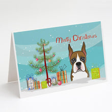 Load image into Gallery viewer, Christmas Tree and Boxer Greeting Cards -  Blank Note Cards – 8-Pack of Artist-Designed Cards with Envelopes