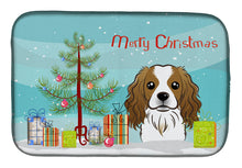 Load image into Gallery viewer, Christmas Tree and Cavalier Spaniel Dish Drying Mat – Absorbent, Artistic Kitchen Essentials BB1596DDM