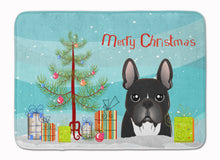 Load image into Gallery viewer, Christmas Tree and French Bulldog Machine Washable Memory Foam Mat BB1599RUG