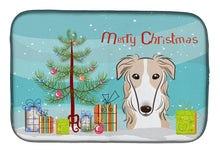 Load image into Gallery viewer, Christmas Tree and Borzoi Dish Drying Mat – Absorbent, Artistic Kitchen Essentials BB1600DDM
