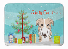 Load image into Gallery viewer, Christmas Tree and Borzoi Machine Washable Memory Foam Mat BB1600RUG