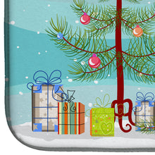 Load image into Gallery viewer, Christmas Tree and Saluki Dish Drying Mat – Absorbent, Artistic Kitchen Essentials BB1601DDM