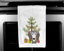Load image into Gallery viewer, Christmas Tree and Saluki Kitchen Towels – Set of 2 - Decorative &amp; Absorbent Cotton | BB1601WTKT