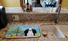 Load image into Gallery viewer, Christmas Tree and Japanese Chin Dish Drying Mat – Absorbent, Artistic Kitchen Essentials BB1602DDM