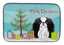 Load image into Gallery viewer, Christmas Tree and Japanese Chin Dish Drying Mat – Absorbent, Artistic Kitchen Essentials BB1602DDM