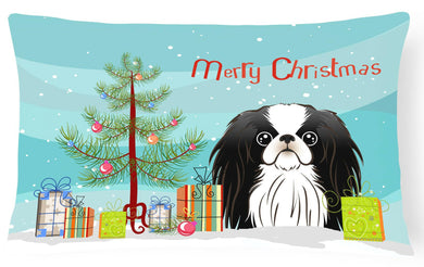 Christmas Tree and Japanese Chin Fabric Decorative Pillow BB1602PW1216