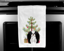 Load image into Gallery viewer, Christmas Tree and Japanese Chin Kitchen Towels – Set of 2 - Decorative &amp; Absorbent Cotton | BB1602WTKT