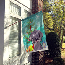 Load image into Gallery viewer, Christmas Tree and Weimaraner Flag Canvas House Size BB1603CHF