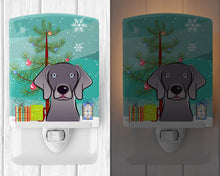 Load image into Gallery viewer, Christmas Tree and Weimaraner Ceramic Night Light BB1603CNL