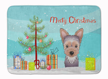 Load image into Gallery viewer, Christmas Tree and Yorkie Puppy Machine Washable Memory Foam Mat BB1604RUG