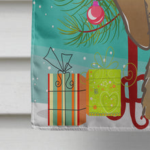 Load image into Gallery viewer, Christmas Tree and Wirehaired Dachshund Flag Canvas House Size BB1605CHF